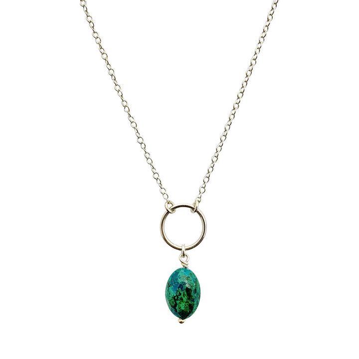 CHRYSOCOLLA Circle Necklace