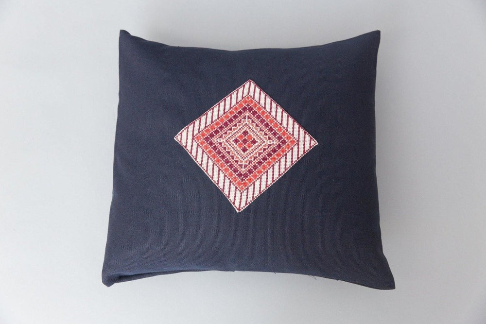 Darzah blue diamond pillow - Finally Bliss