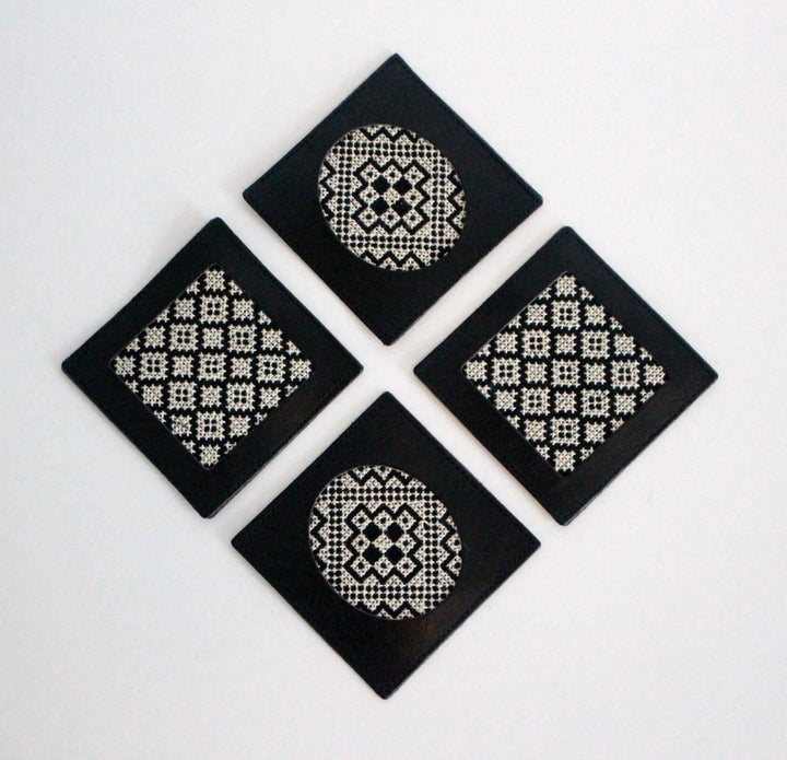 Darzah white tatreez coasters - Finally Bliss