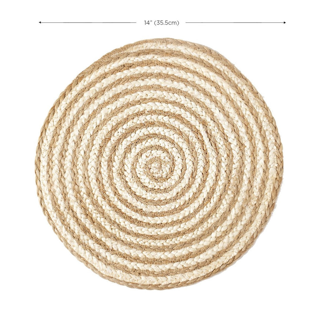 Kata Spiral Placemat - Natural (Set of 4)-by-KORISSA-Finally Bliss