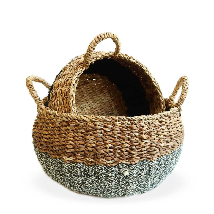 ULA Floor Basket | Black-by-KORISSA-Finally Bliss