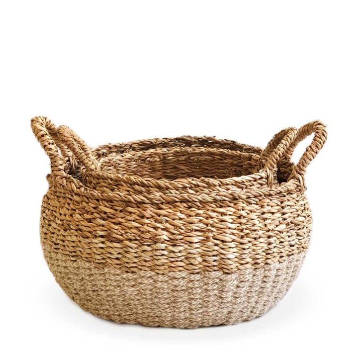 ULA Floor Basket | Natural-by-KORISSA-Finally Bliss