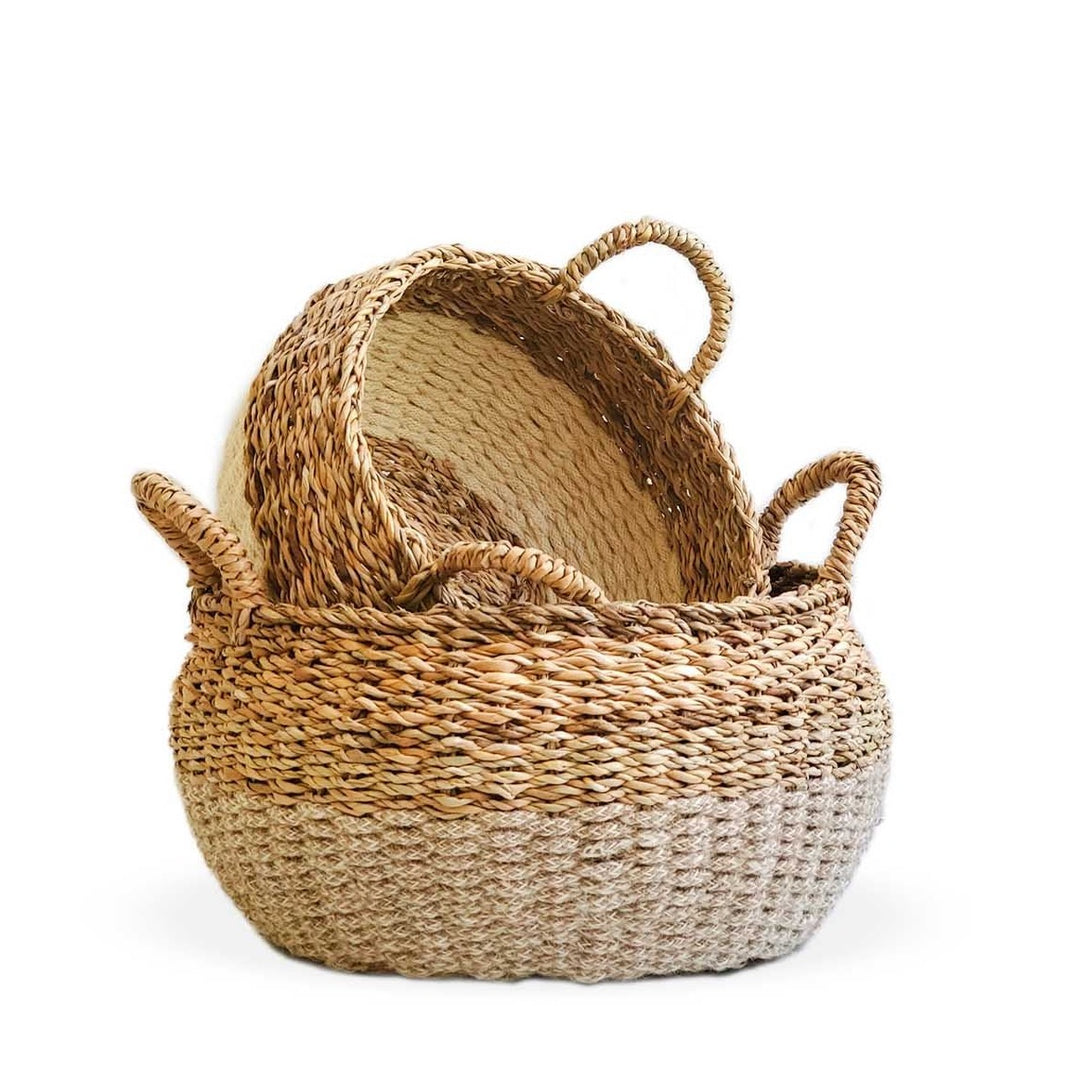 ULA Floor Basket | Natural-by-KORISSA-Finally Bliss