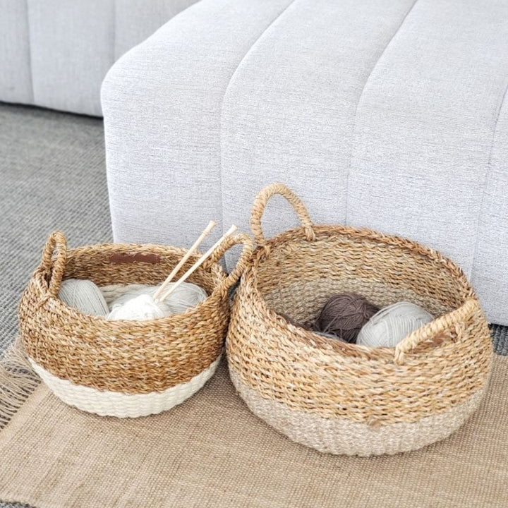 ULA Floor Basket | Natural-by-KORISSA-Finally Bliss