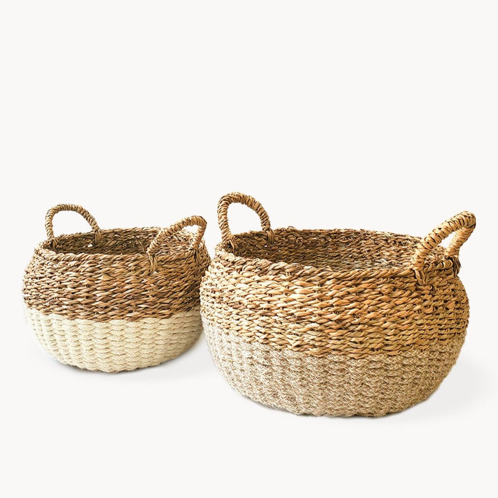 ULA Floor Basket | Natural-by-KORISSA-Finally Bliss