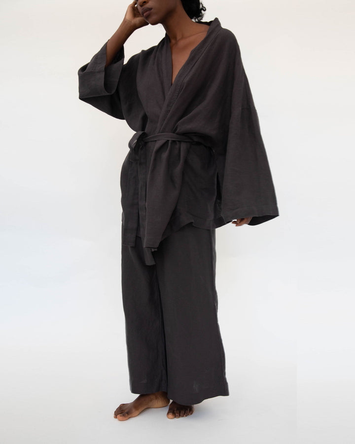 NAOKO Linen Kimono Sleepwear Set