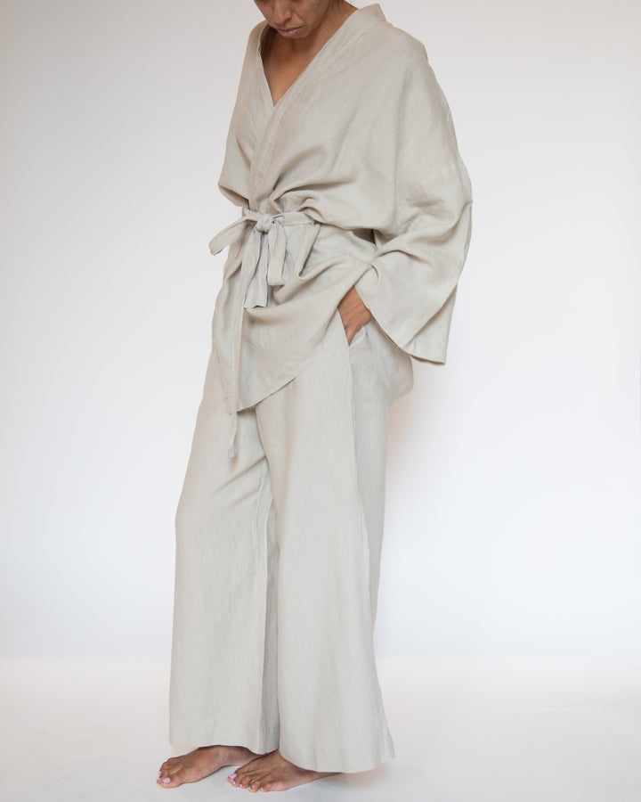 NAOKO Linen Kimono Sleepwear Set