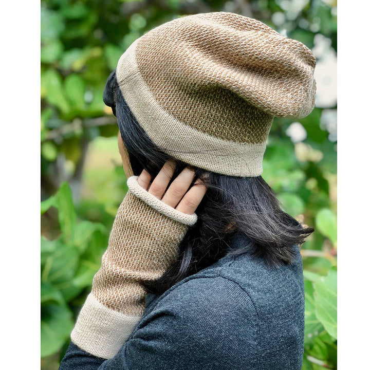 Camel INTERWOVEN Alpaca Beanie-1