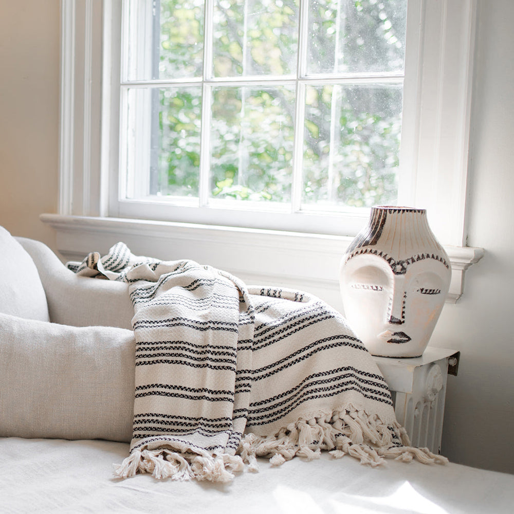 Woven Stripe Turkish Throw-1