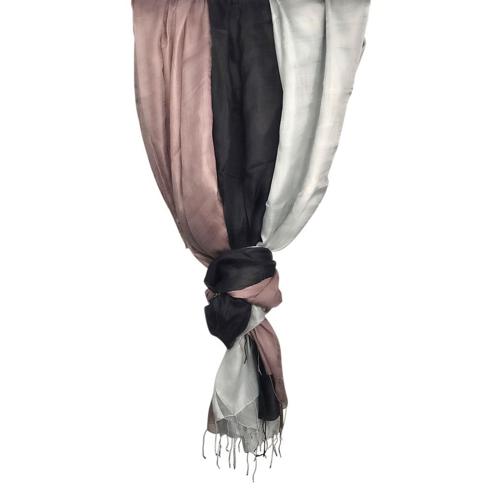 Black Khmer Silk Scarf-by-SLATE + SALT-Finally Bliss