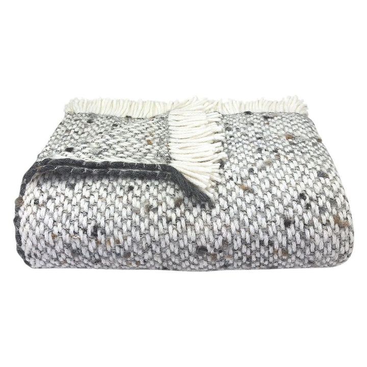 Chunky Gray Weave Alpaca Throw-by-SLATE + SALT-Finally Bliss