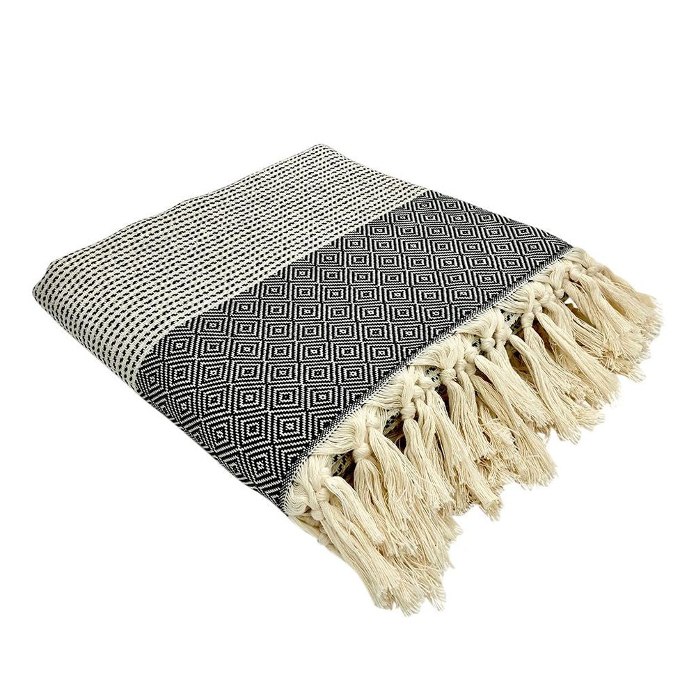 Diamond Stripe Turkish Throw-by-SLATE + SALT-Finally Bliss