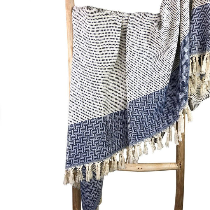 Diamond Stripe Turkish Throw-by-SLATE + SALT-Finally Bliss