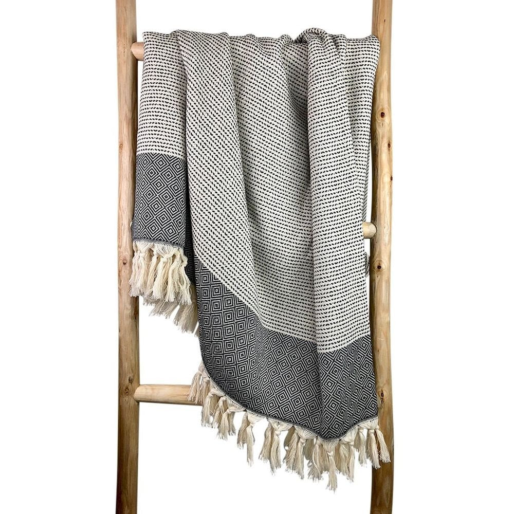 Diamond Stripe Turkish Throw-by-SLATE + SALT-Finally Bliss