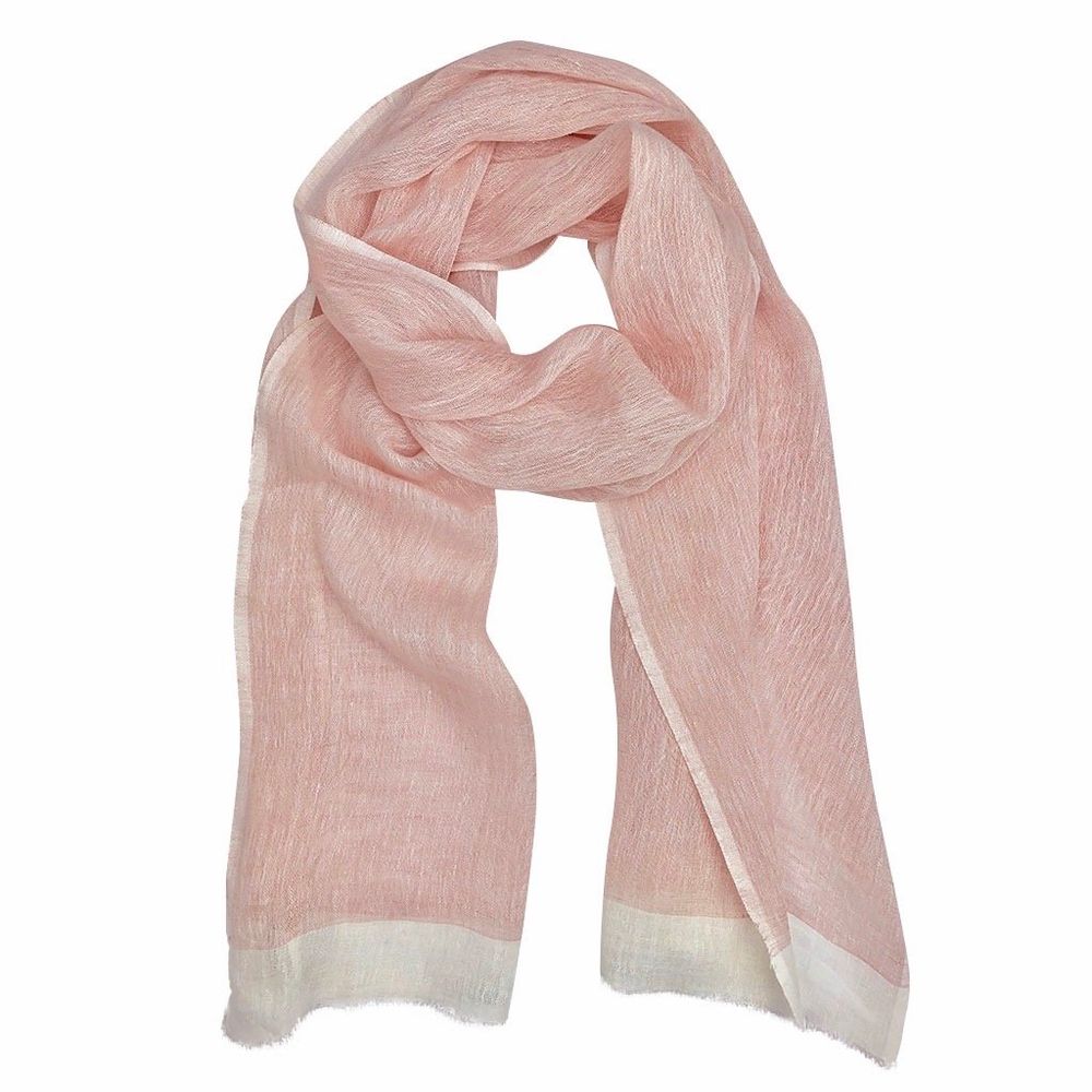 Gauze Linen Two Tone Scarf-by-SLATE + SALT-Finally Bliss