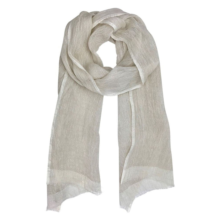 Gauze Linen Two Tone Scarf-by-SLATE + SALT-Finally Bliss