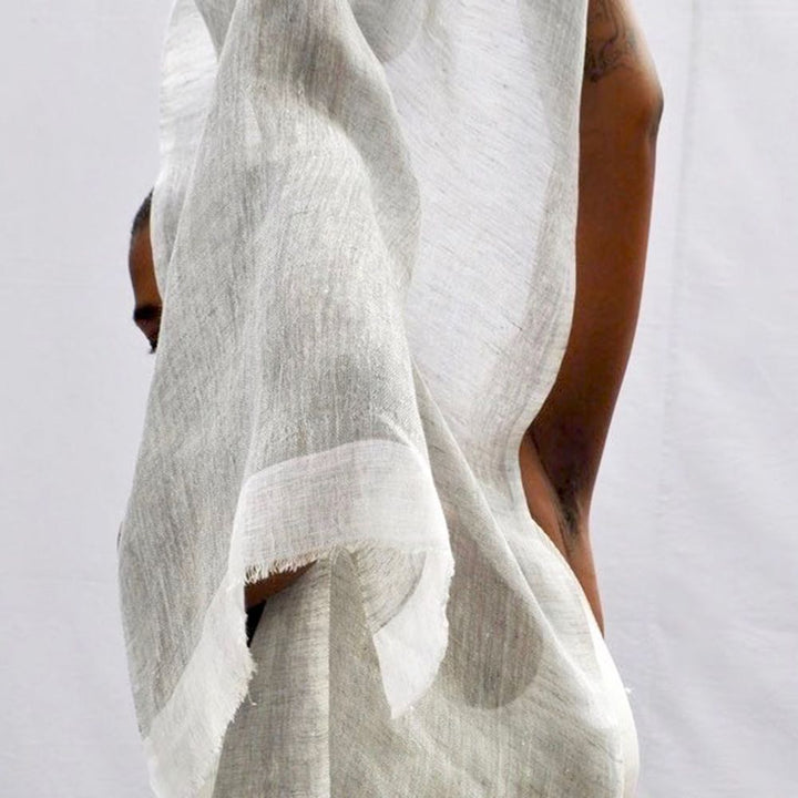 Gauze Linen Two Tone Scarf-by-SLATE + SALT-Finally Bliss