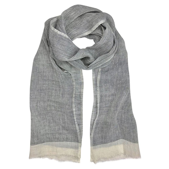 Gauze Linen Two Tone Scarf-by-SLATE + SALT-Finally Bliss