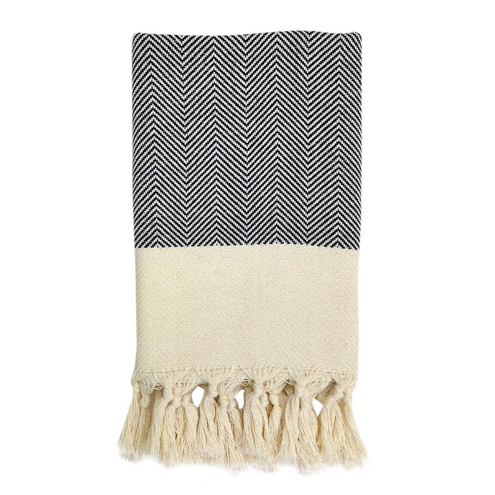 Herringbone Turkish Hand Towel-by-SLATE + SALT-Finally Bliss