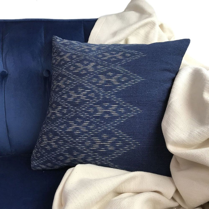 Indigo Diamond Pillow Cover-by-SLATE + SALT-Finally Bliss