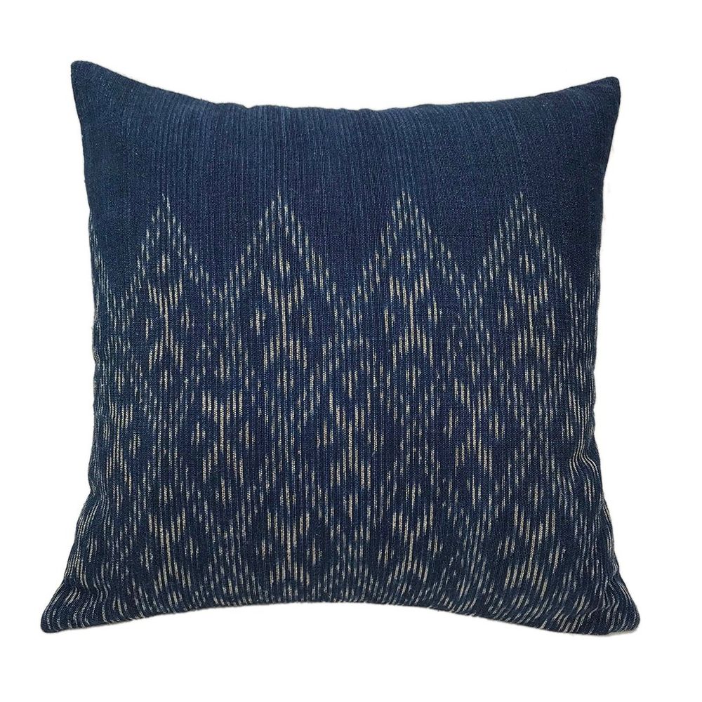 Indigo Diamond Pillow Cover-by-SLATE + SALT-Finally Bliss