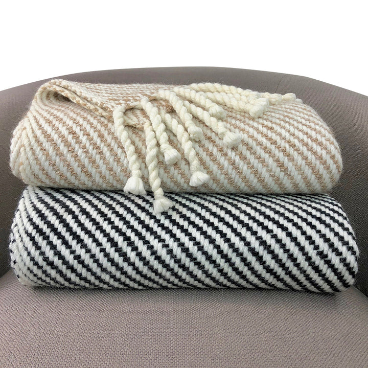 CHUNKY Camel Stripe Alpaca Throw