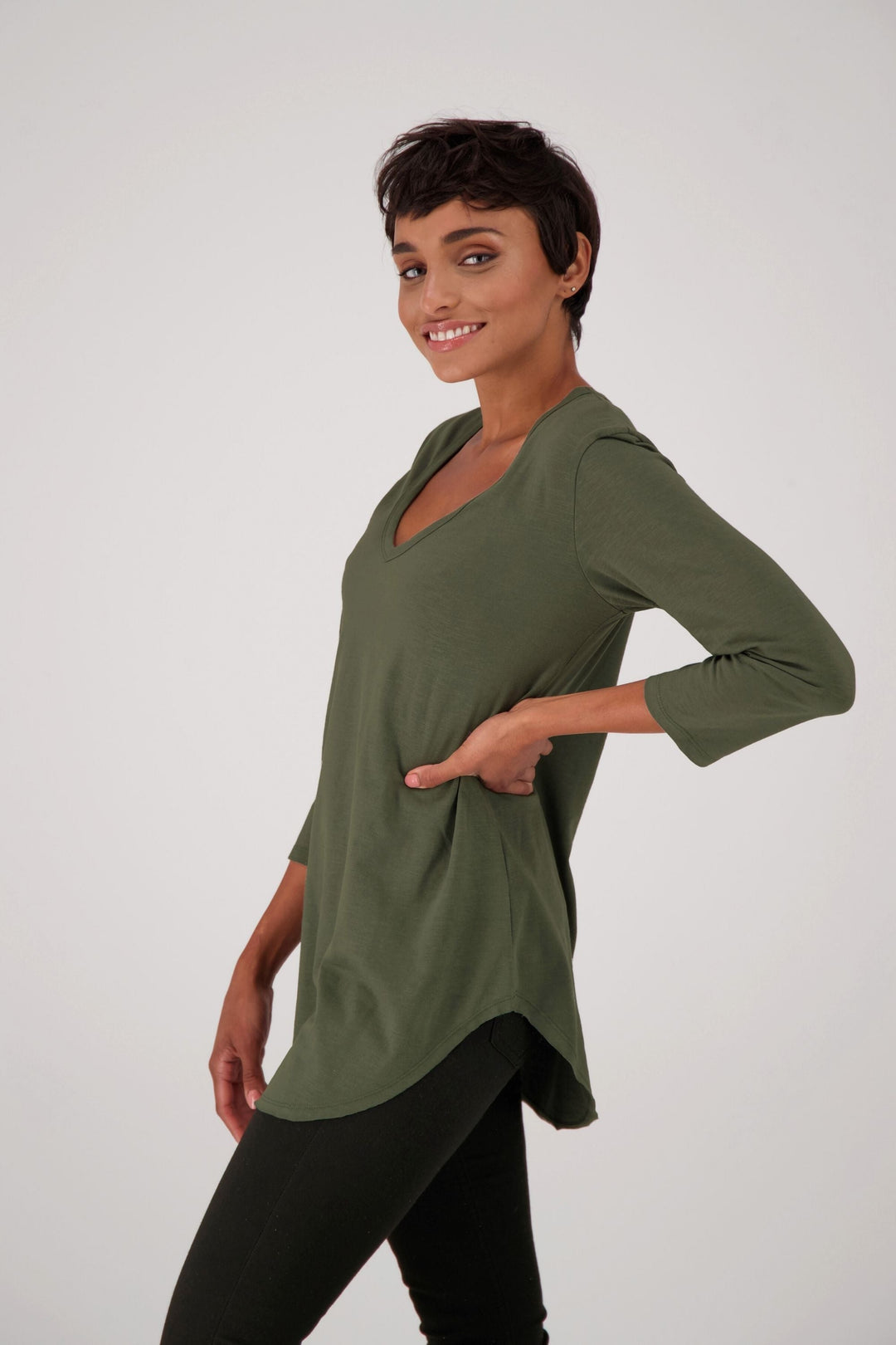 RESPONSIBLE 3/4 Sleeve V-Neck